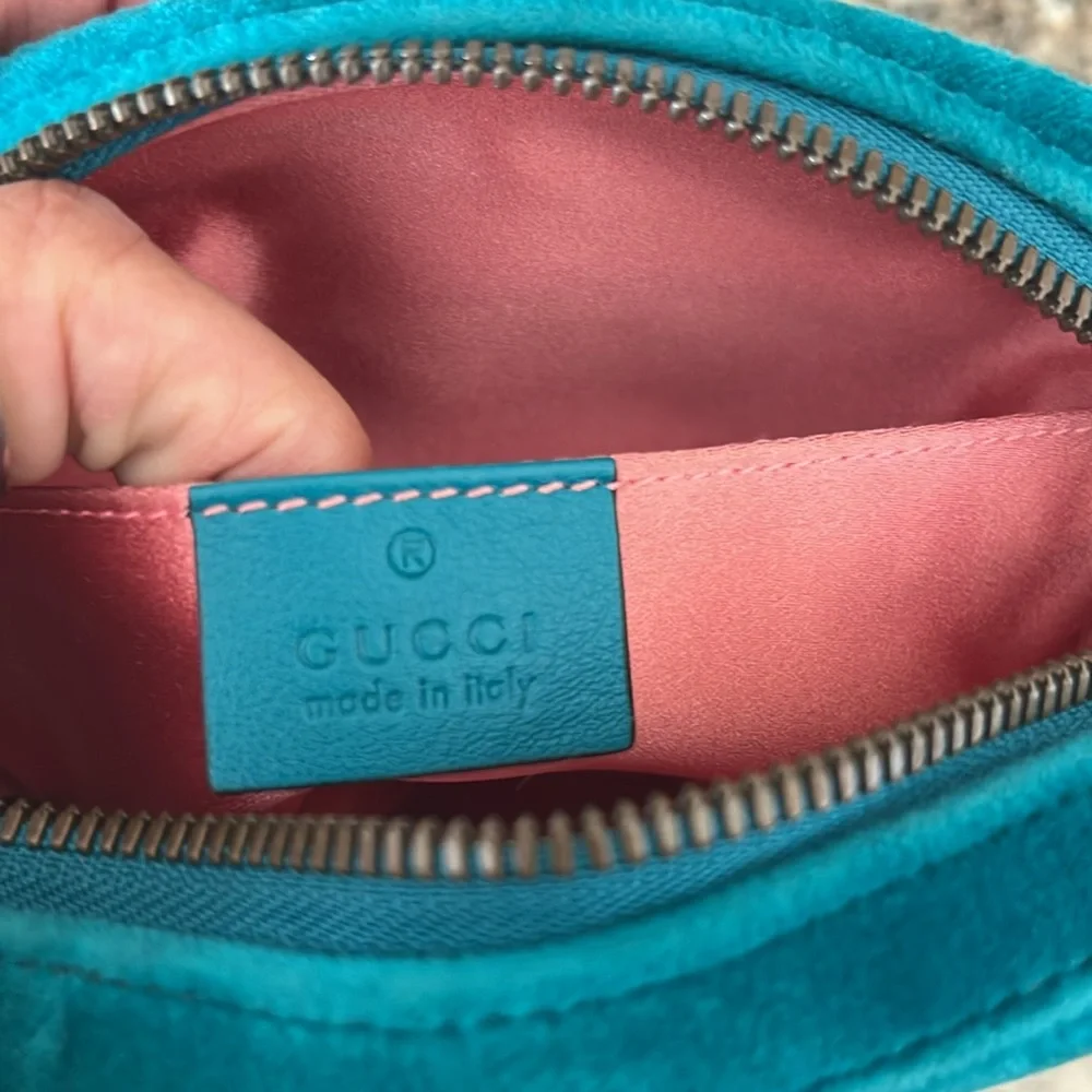 Gucci Velvet Matelasse GG Marmont Belt Bag